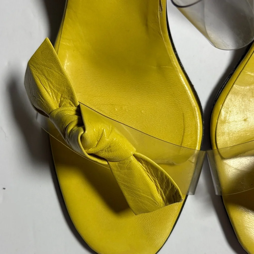 Versani Yellow Heels Sandals Women Size 8 1/2 - Picture 5 of 16